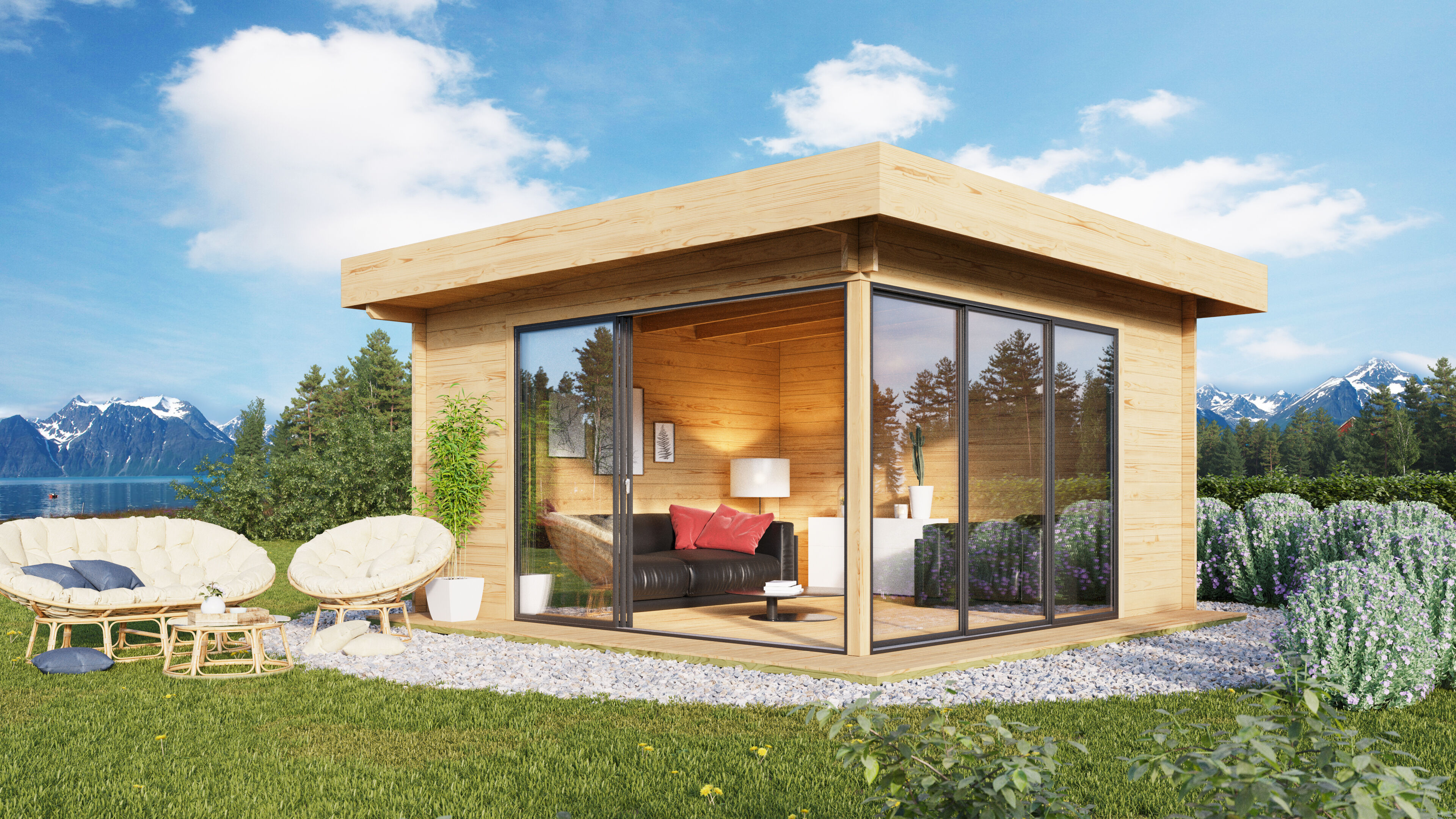 26 % Discount! Fjordholz Gartenhaus Alu Concept 70 D