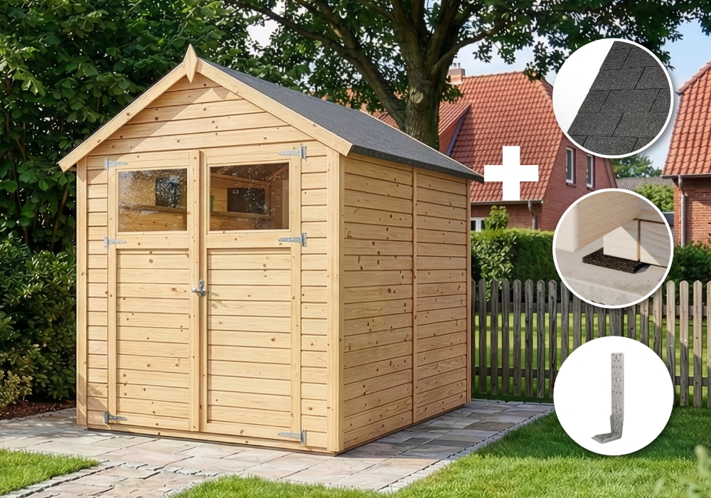 ECO Set - Gerätehaus Alisha 202 x 252 cm | 3x2m Unkategorisiert online kaufen
