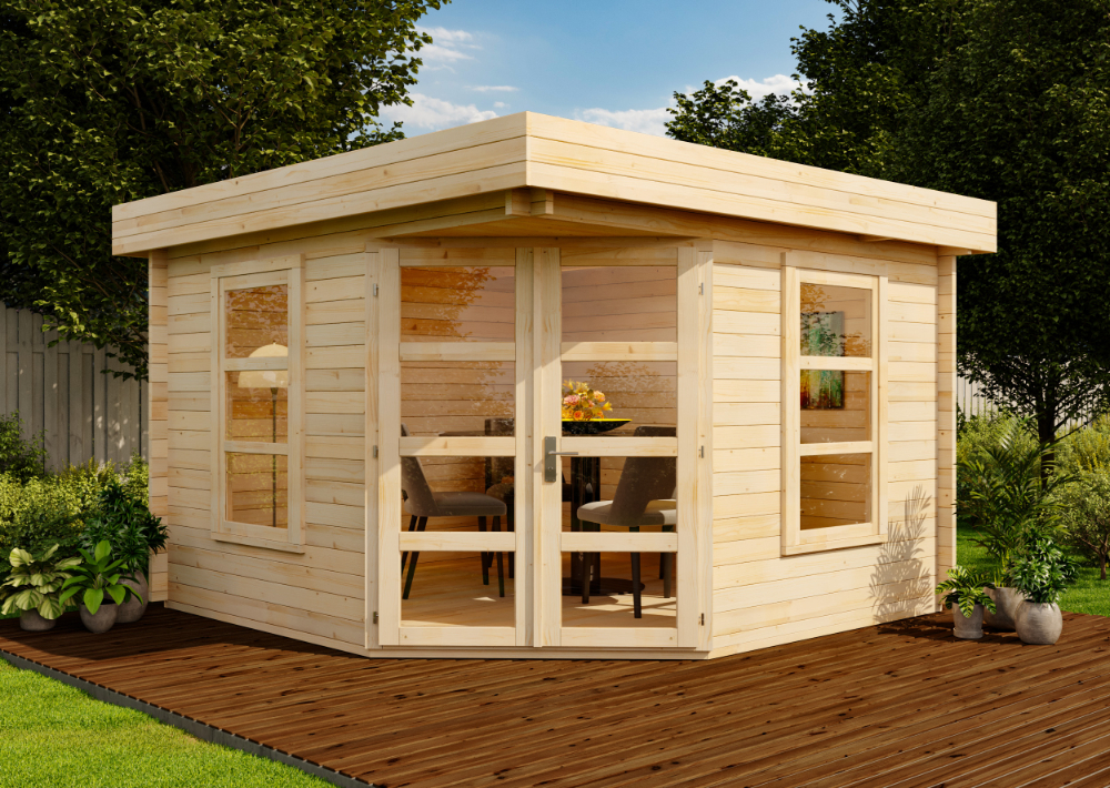 Flachdach Gartenhaus Modell Oregon-40 | 4x4m Unkategorisiert online kaufen