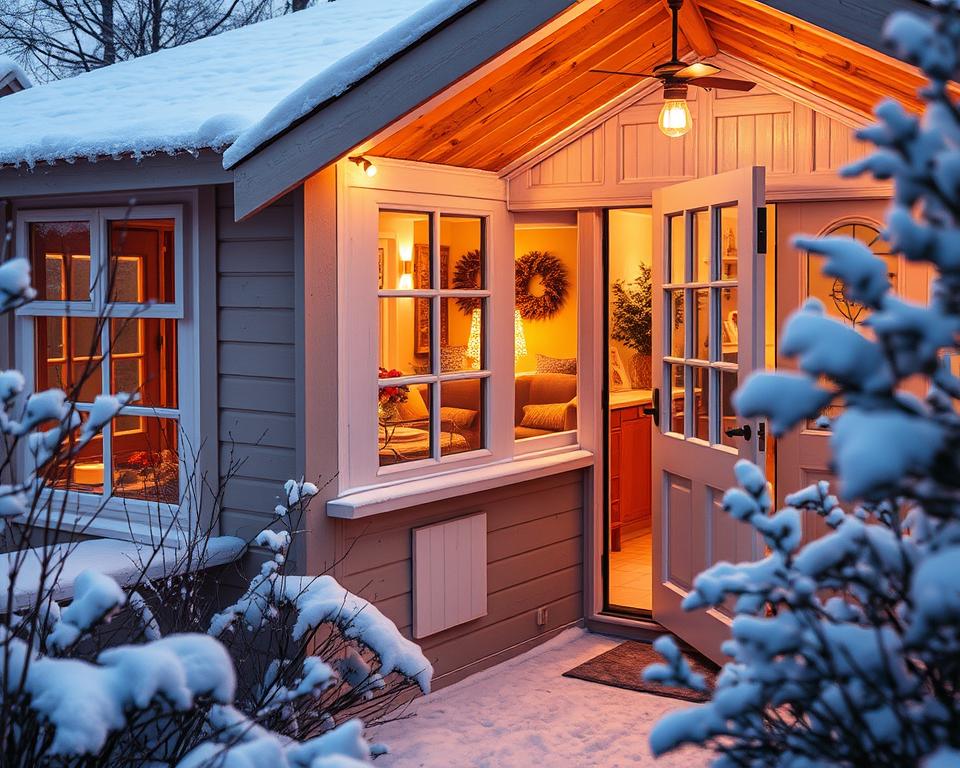 Außenbereiche Gartenhaus winterfest kontrollieren