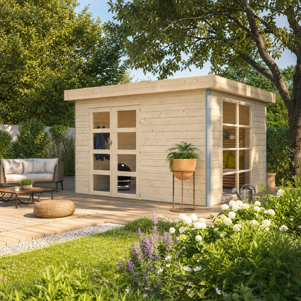 26 % Discount! Gartenhaus Alu-Line Modell Misaka 9m²