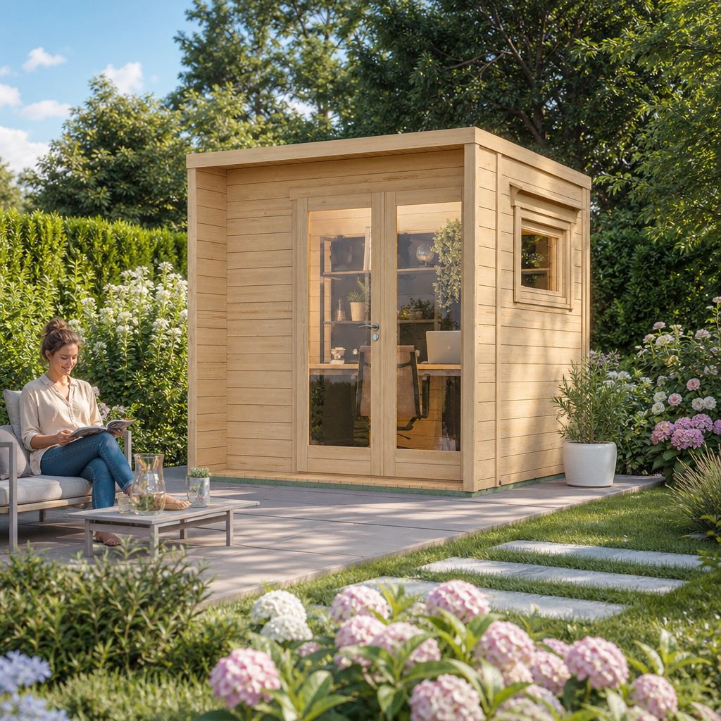 26 % Discount! Fjordholz Gartenhaus  Modell Donny Office 44 A 4m²