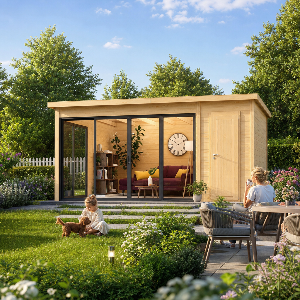 26 % Discount! Fjordholz Gartenhaus Modell Office IsoSlide 8 24m²