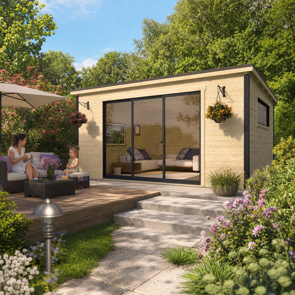 26 % Discount! Fjordholz Gartenhaus Modell Poel-4 20m²