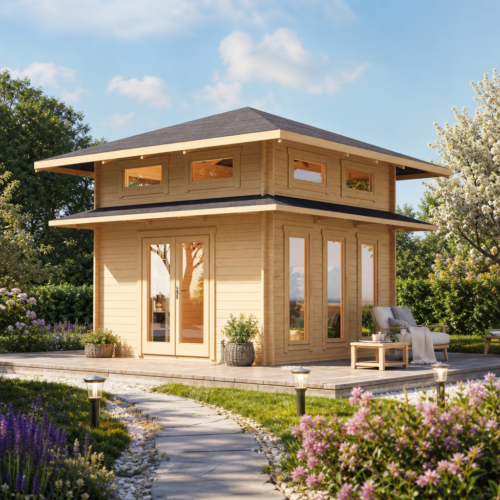 26 % Discount! Fjordholz Gartenhaus Modell Toskana 44 16m²