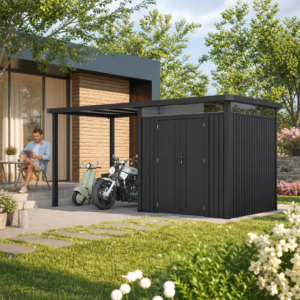 36 % Discount! Metall Gartenhaus Modell Style 4,45 m² Spar-Set 1 3m²
