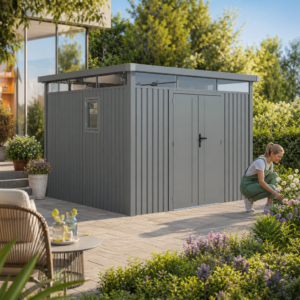 39 % Discount! Metall Gartenhaus Modell Style 7,56 m² Aluminium G 9m²