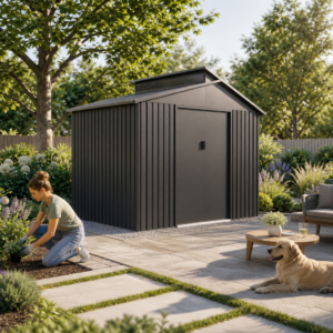 25 % Discount! Metall Gartenhaus Modell Viva 5,44 m² 6m²