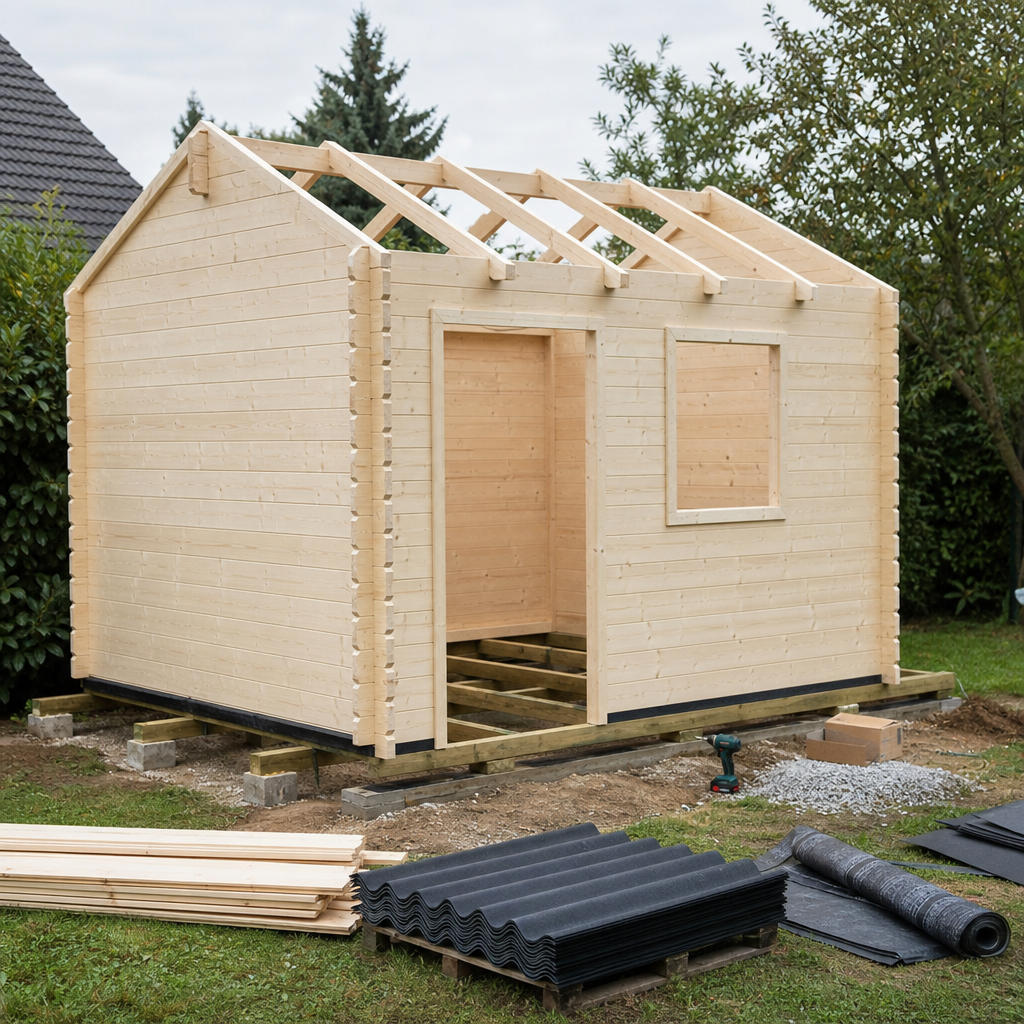 Wenn Boden und Dachbelag separat kommen: Gartenhausaufbau richtig vorbereiten