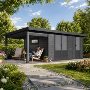 33 % Discount! WPC Gartenhaus Modell Style DeLuxe 2-Raum mit Seit 24m²